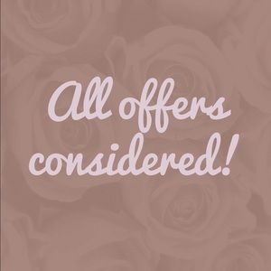 All offers considered